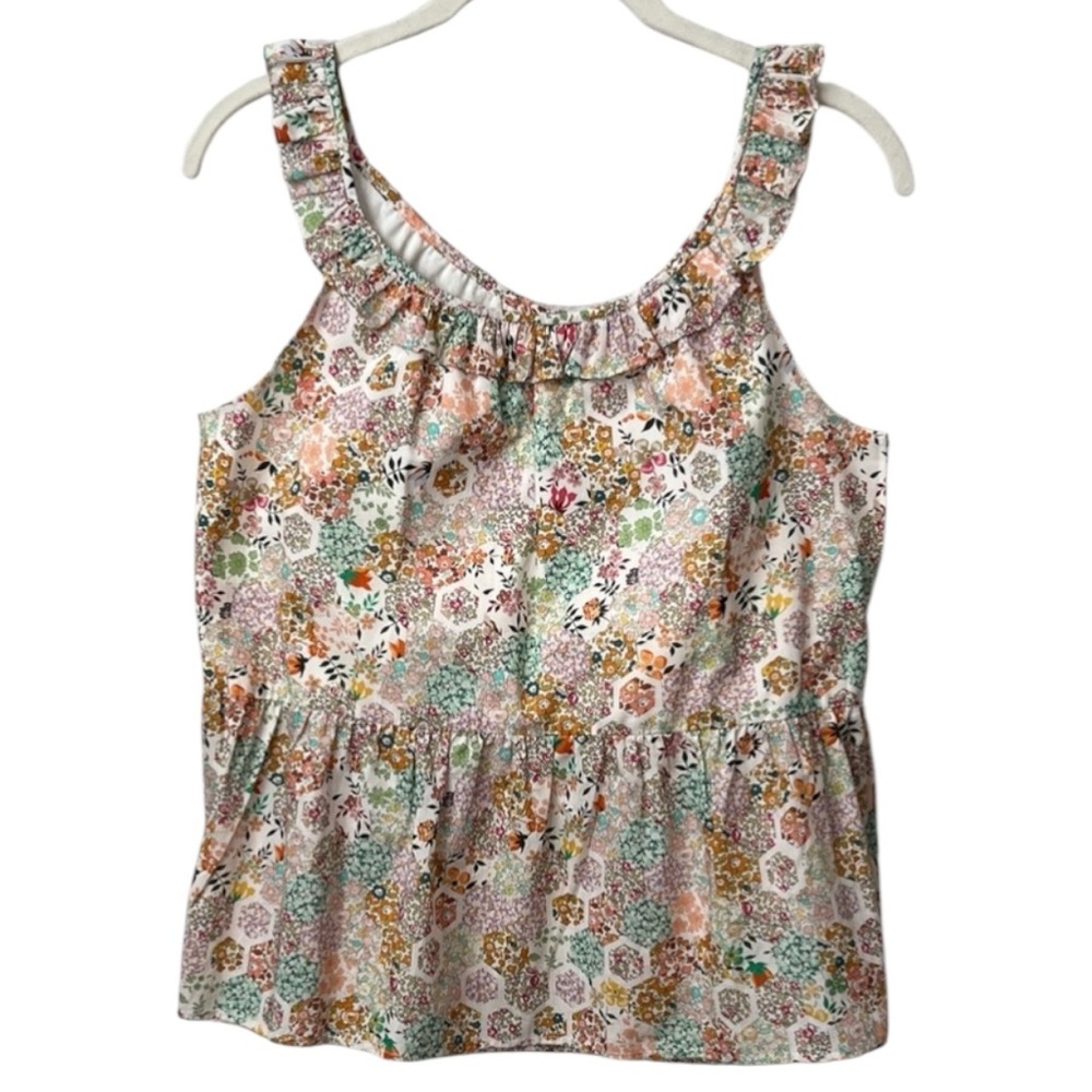 Bonpoint Oninili Multicolor Smock Floral Sleeveless Top Size 38/6